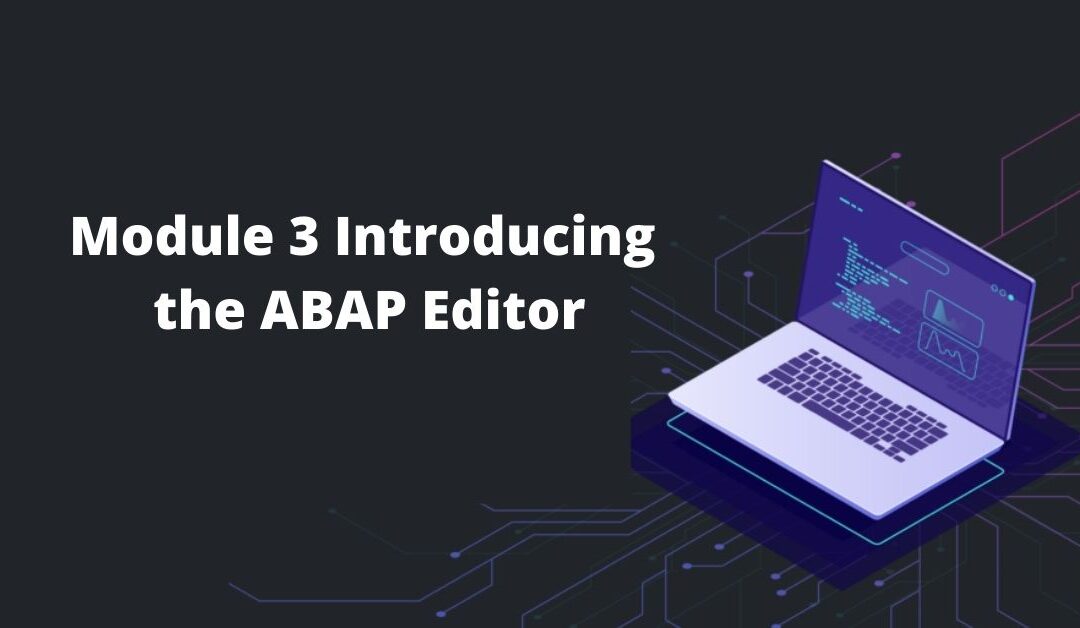Module 3 Introducing the ABAP Editor